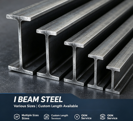 Hot Rolled I Beam Steel | Structural I‑Beam untuk Rangka Kerja Bangunan & Keluli