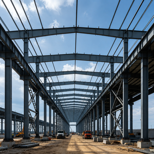 Baustahl-Aussteifungssystem f&uuml;r Industriegeb&auml;ude und Stahlkonstruktionen