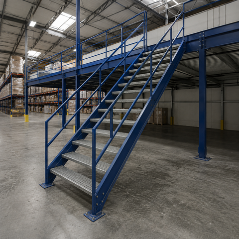 Escalera de acero galvanizado en caliente para un acceso industrial y exterior seguro